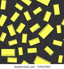 flat line rectangle pattern vector
