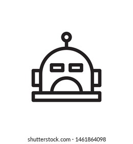 flat line robot machine icon symbol sign, logo template, vector, eps 10