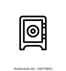 flat line safe box icon symbol sign, logo template, vector, eps 10