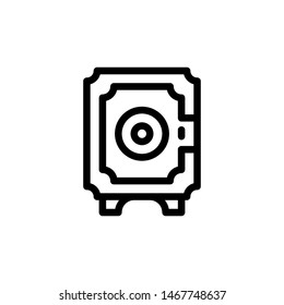 flat line safe box icon symbol sign, logo template, vector, eps 10