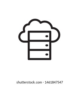 flat line server icon symbol sign, logo template, vector, eps 10