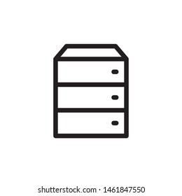 flat line server icon symbol sign, logo template, vector, eps 10