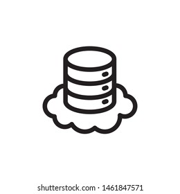 flat line server icon symbol sign, logo template, vector, eps 10