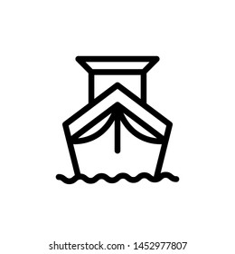 flat line ship cargo icon symbol sign, logo template, vector, eps 10