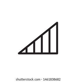 flat line signal data single icon symbol sign, logo template, vector, eps 10