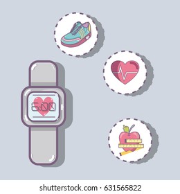 flat line smart watch with fitness options