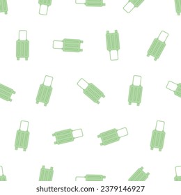 Flat line suitcase seamless pattern. Suitable for backgrounds, wallpapers, fabrics, textiles, wrapping papers, printed materials, and many more.