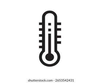 Flatline Thermometer Icon in Clean Modern Style