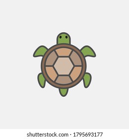 flat line tortoise icon, simple element from Pet-vet set, for web and mobile