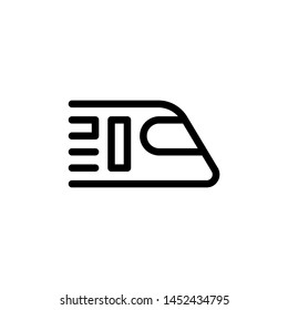 flat line train icon symbol sign, logo template, vector, eps 10