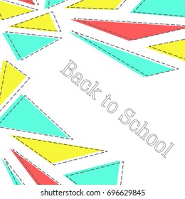 flat line triangle background vector
