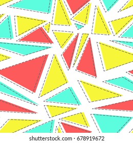 flat line triangle pattern vector