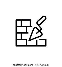 Flat Line Trowel and Wall