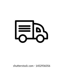 flat line truck icon symbol sign, logo template, vector, eps 10