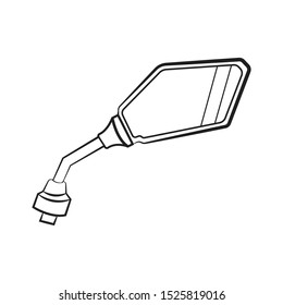 Flat line vector icon for bike rear view mirrors