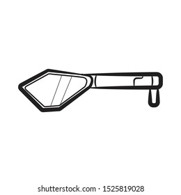 Flat line vector icon for bike rear view mirrors