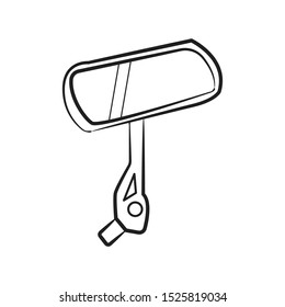 Flat line vector icon for bike rear view mirrors