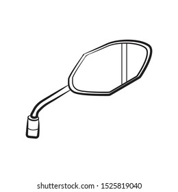 Flat line vector icon for bike rear view mirrors
