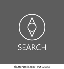 Flat line vector icon for wrist compass on color background. Compass line icon. High quality outline pictigram for design website or mobile app. Vector thin line illustration of document.