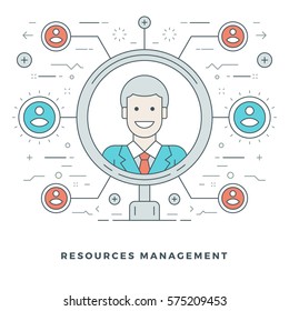 Flat line Vector illustration. Modern thin linear stroke icons. Website Header Graphics, Banner, Infographics Design, Promotional Materials.