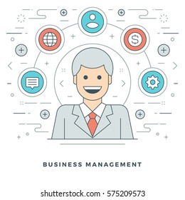 Flat line Vector illustration. Modern thin linear stroke icons. Website Header Graphics, Banner, Infographics Design, Promotional Materials.