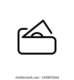 flat line wallet icon symbol sign, logo template, vector, eps 10