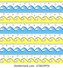 flat line wave pattern vector