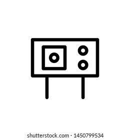 flat line web cam icon symbol sign, logo template, vector, eps 10