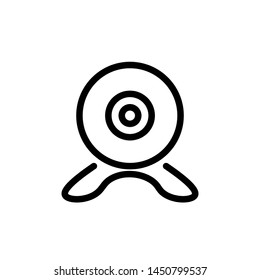 flat line web cam icon symbol sign, logo template, vector, eps 10