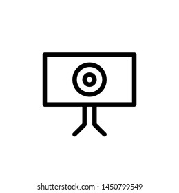 flat line web cam icon symbol sign, logo template, vector, eps 10