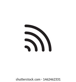 flat line wifi, wireless, internet signal icon symbol sign, logo template, vector, eps 10