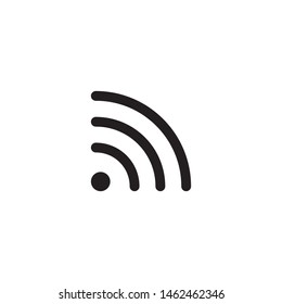 flat line wifi, wireless, internet signal icon symbol sign, logo template, vector, eps 10