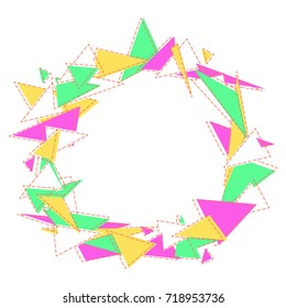 flat line wreath geometric vector
