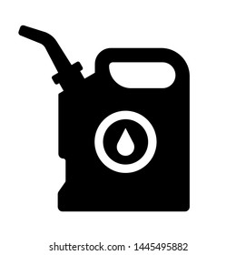 Flat linear design. Canister icon for apps, web sites and public use. Canister with lube or gasoline. Concept - Energy fuel. Vector