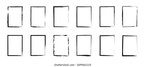 Flat linear design. Grunge banner collection. Isolated circles on a white background. Vector illustration.	
