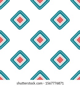 Flat linear design. Seamless texture of rhombs. Can be used for wallpaper, pattern fills, web page, surface textures, textile print, wrapping paper - Vector