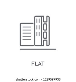 Flat linear icon. Modern outline Flat logo concept on white background from Real Estate collection. Suitable for use on web apps, mobile apps and print media.