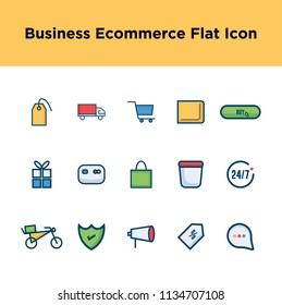 Flat linear icons set - Trendy Modern thin linear stroke vector icons Shopping and E-Commerce concept