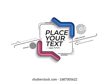 Flat linear promotion banner, scroll,  sticker, badge, price tag, poster design.