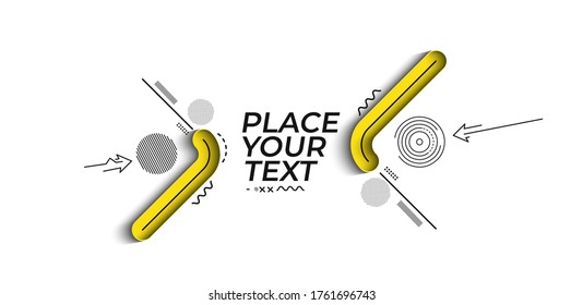 Flat linear promotion banner, scroll,  sticker, badge, price tag, poster design.