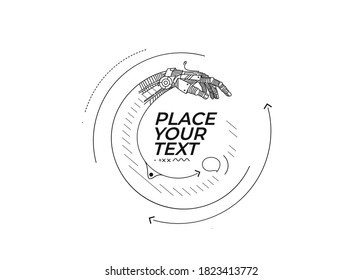 Flat linear promotion banner, scroll, sticker, badge, price tag, poster design.
