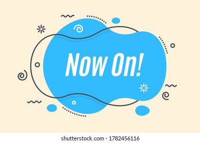 Flat linear promotion banner shape, price tag, sticker, badge. Vector illustration