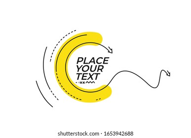 Flat linear promotion geometric shapes banner, scroll,  sticker, badge, price tag, poster.