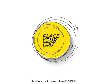 Flat linear promotion geometric shapes banner, scroll,  sticker, badge, price tag, poster.