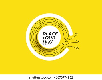 Flat linear promotion geometric shapes banner, scroll,  sticker, badge, price tag, poster.
