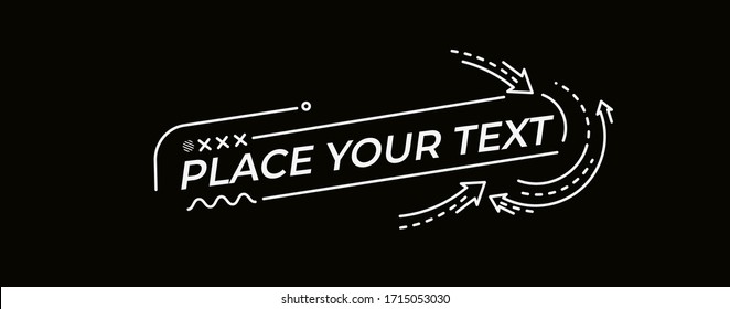 Flache lineare Promotion geometrischen Formen Banner, Scroll, Aufkleber, Abzeichen, Preisschild, Poster.