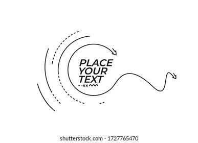 Banner de formas geométricas de promoción lineal plana, desplazamiento, pegatina, placa, etiqueta de precio, afiche.