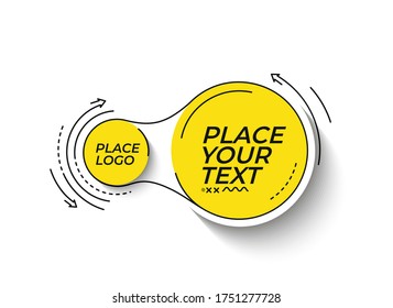 Banner de formas geométricas de promoción lineal plana, desplazamiento, pegatina, placa, etiqueta de precio, afiche.