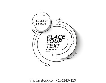 Flat linear promotion geometric shapes banner, scroll,  sticker, badge, price tag, poster.