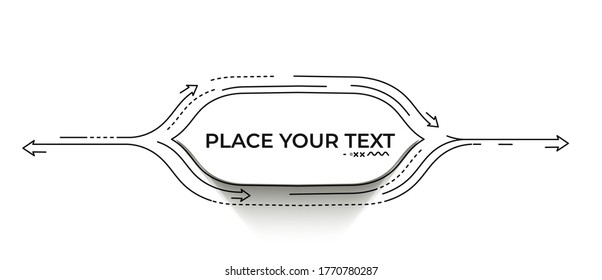 Banner de formas geométricas de promoción lineal plana, desplazamiento, pegatina, placa, etiqueta de precio, afiche.